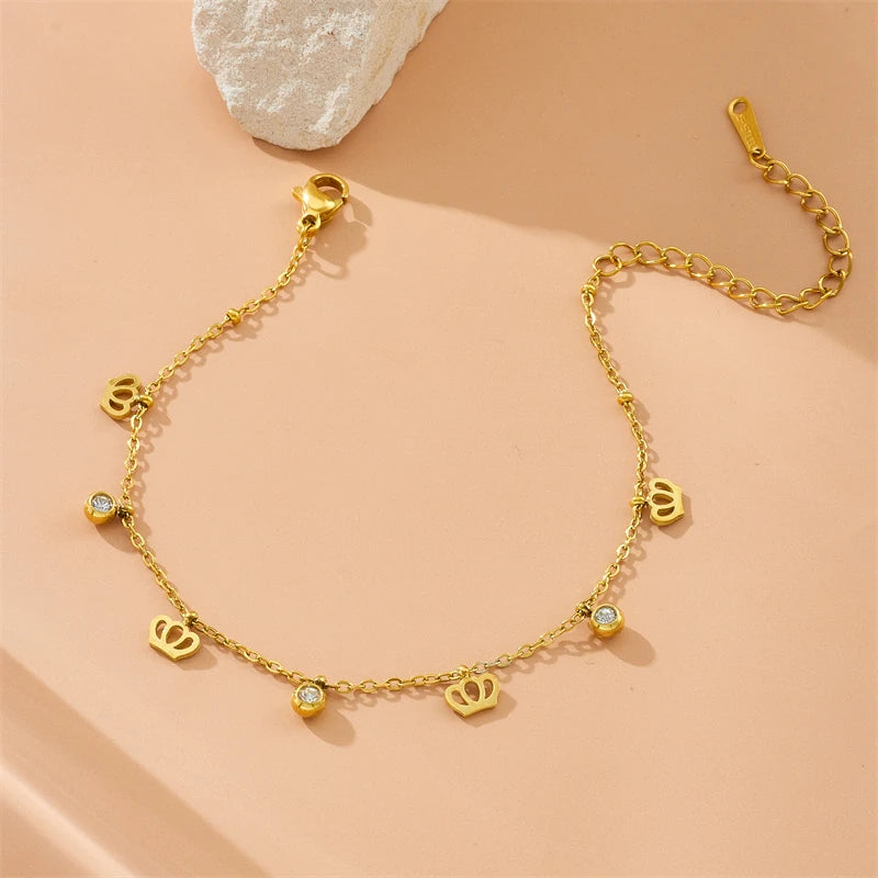 Gold Charm Bracelet (Stainless Steel)