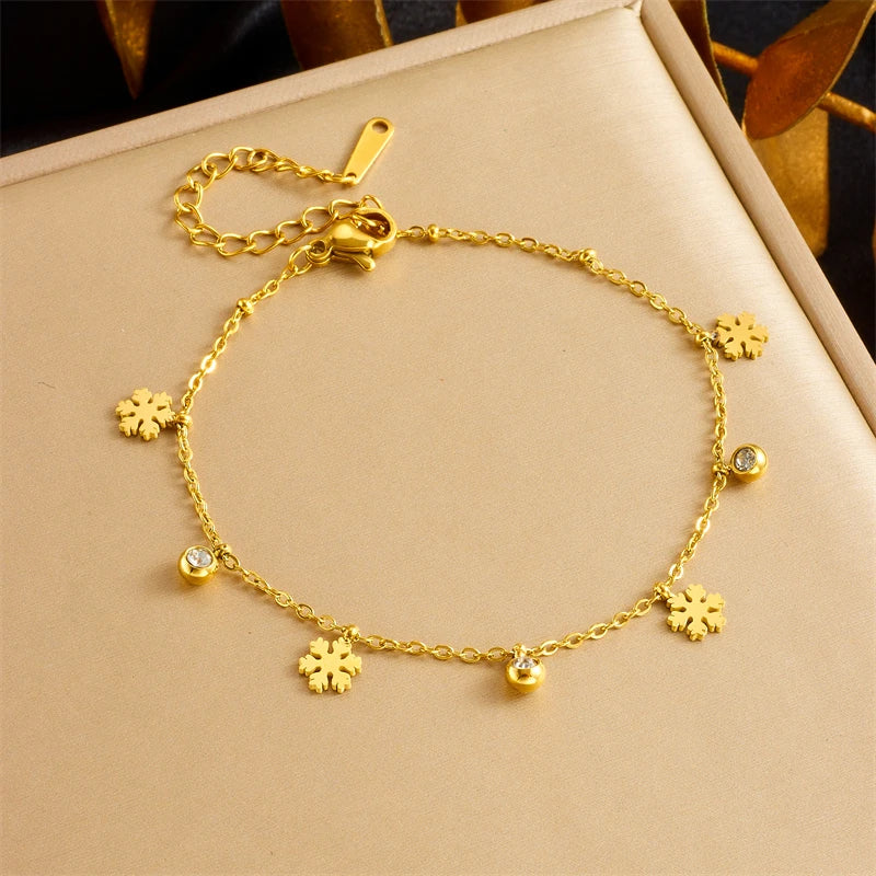 Gold Charm Bracelet (Stainless Steel)