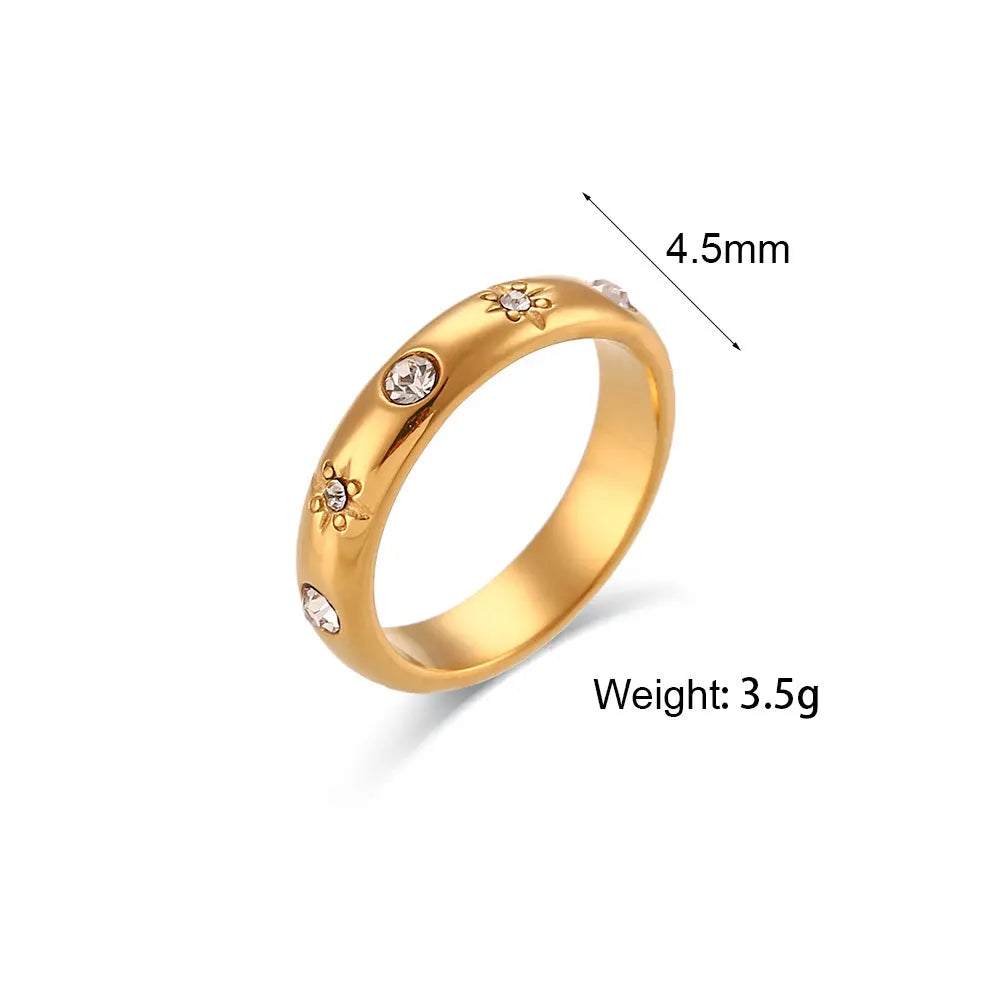 Gold-Plated Pearl & CZ Ring