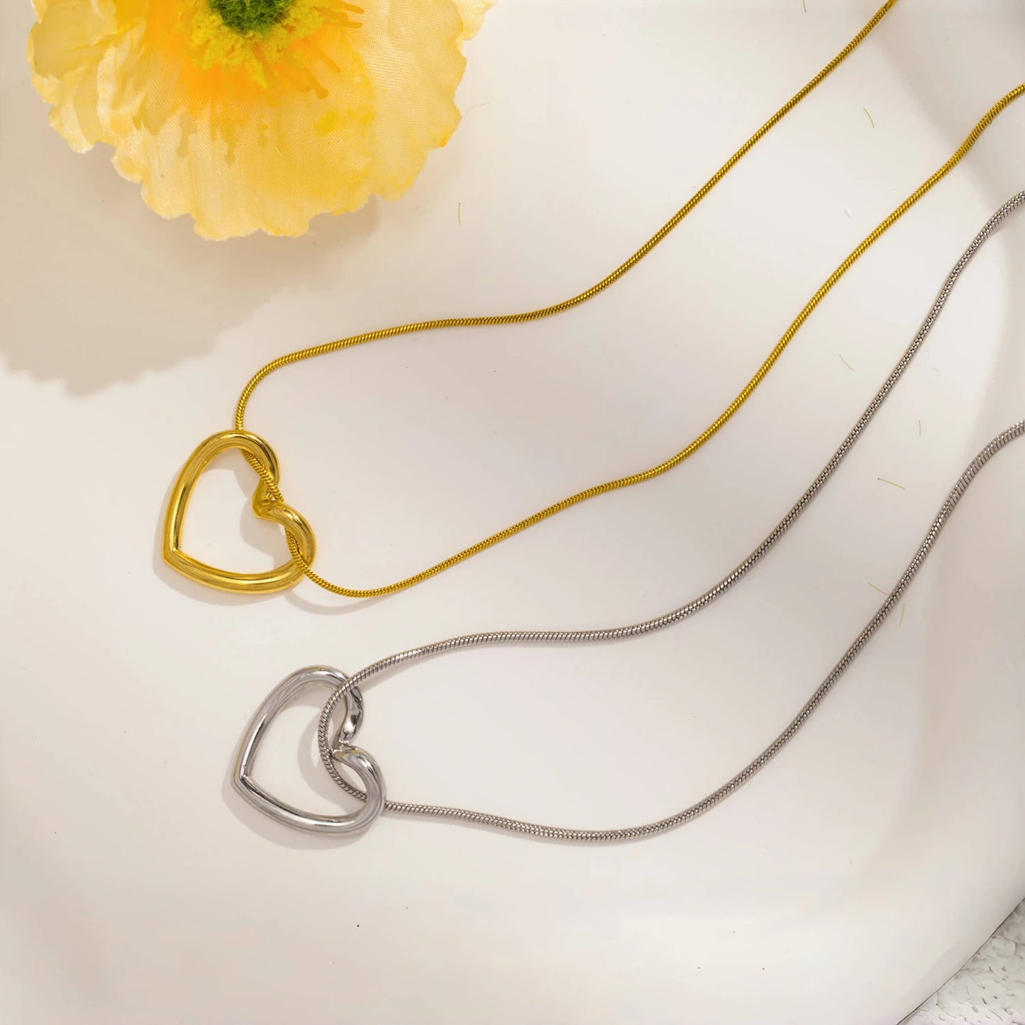 Heart Snake Chain Necklace