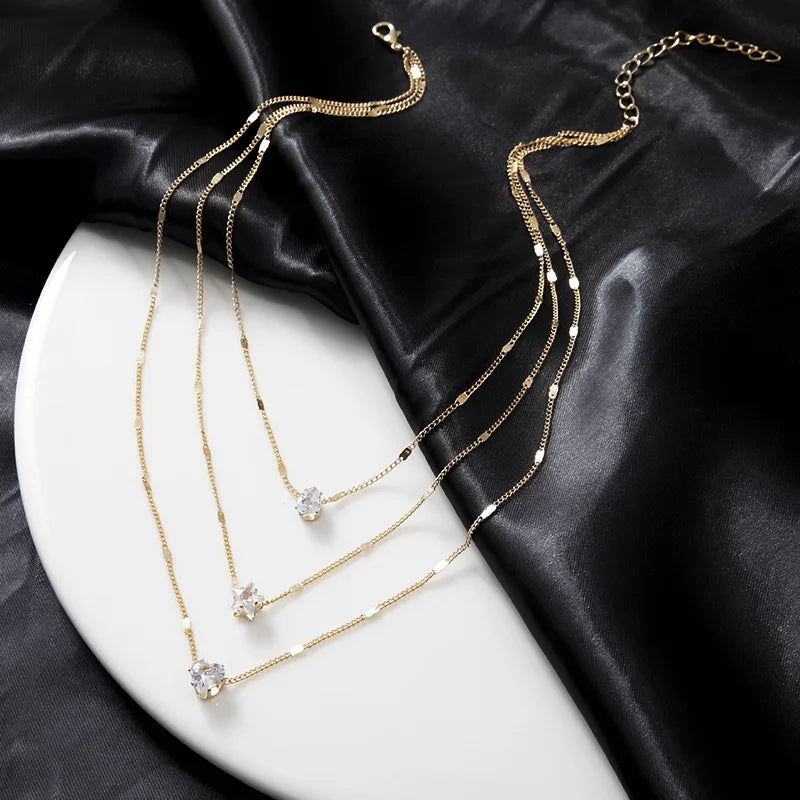 Heart Pendant Necklace (CZ)