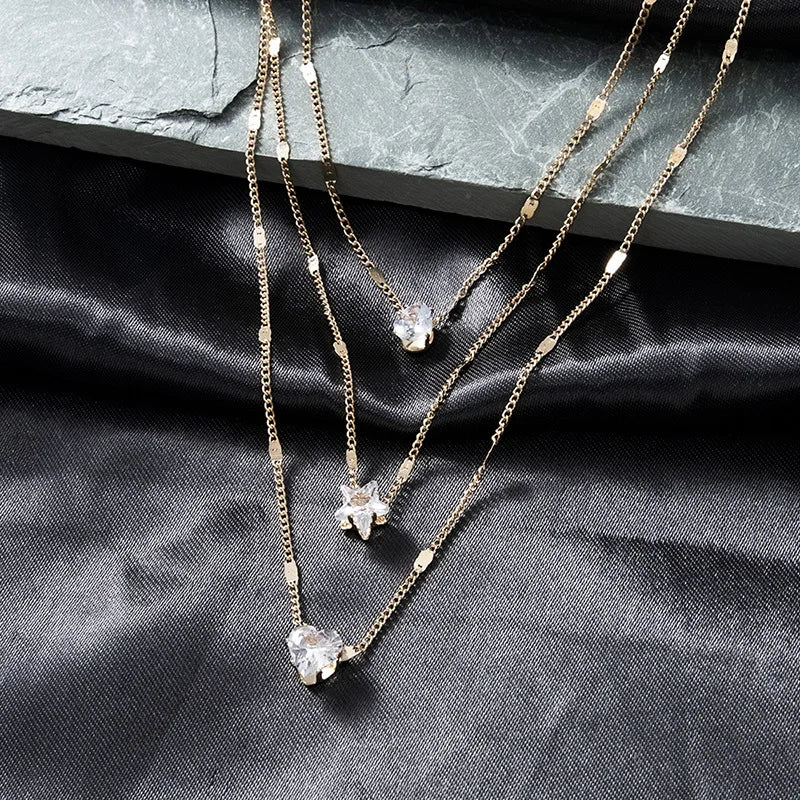 Heart Pendant Necklace (CZ)
