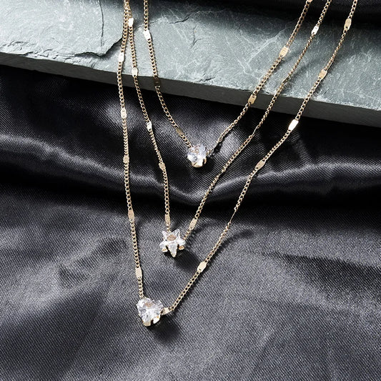 Heart Pendant Necklace (CZ)