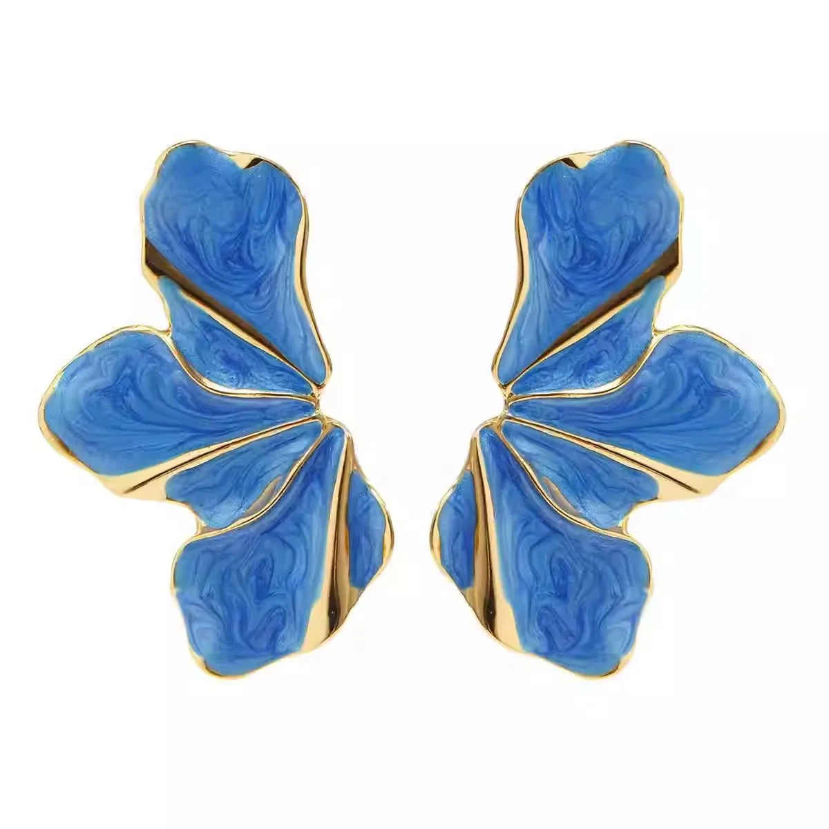 Floral Maple Leaf Stud Earrings – Nature-Inspired Vintage Jewelry